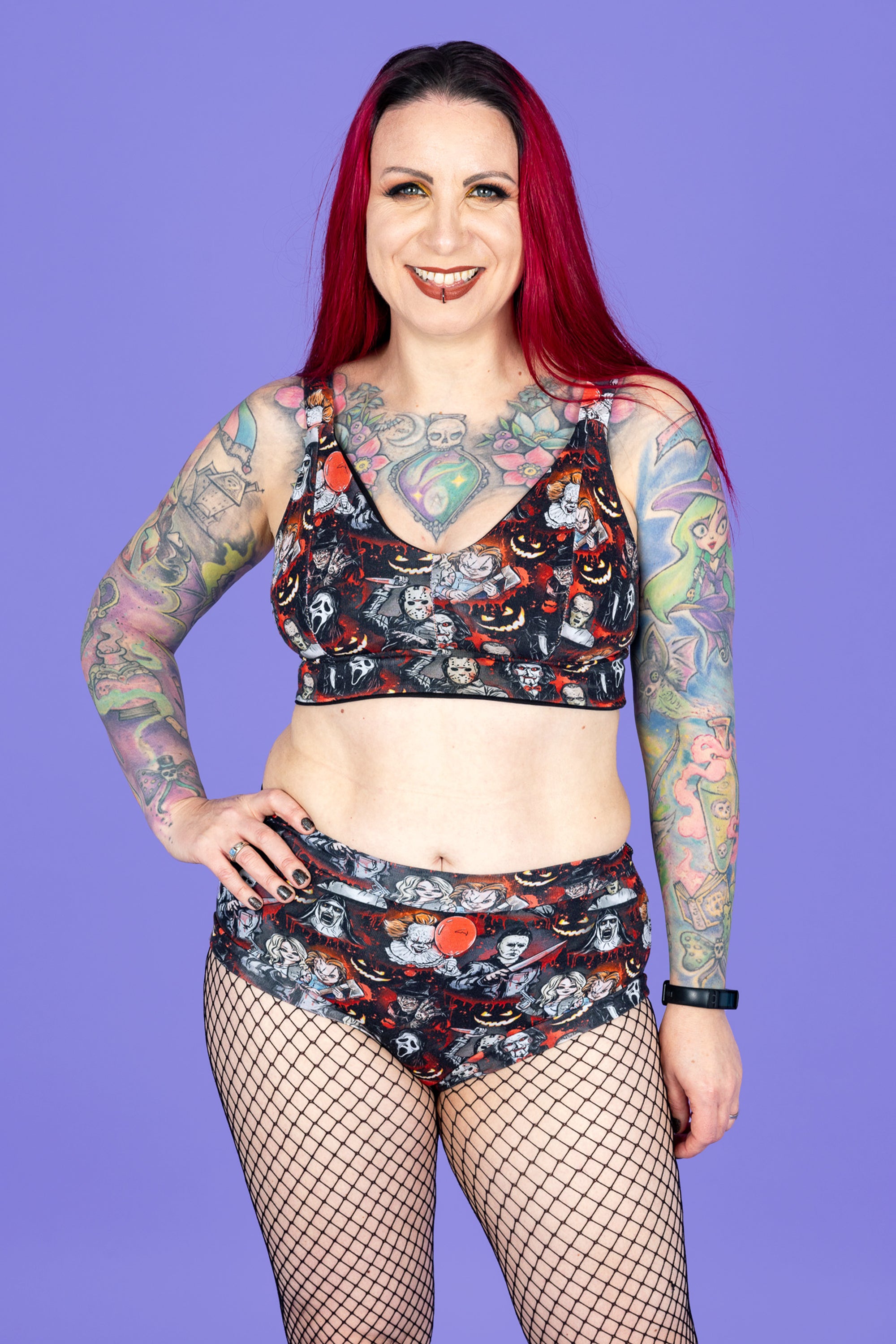Wilde Mode Comfort Bra | Gothic Horror Print | Organic Cotton