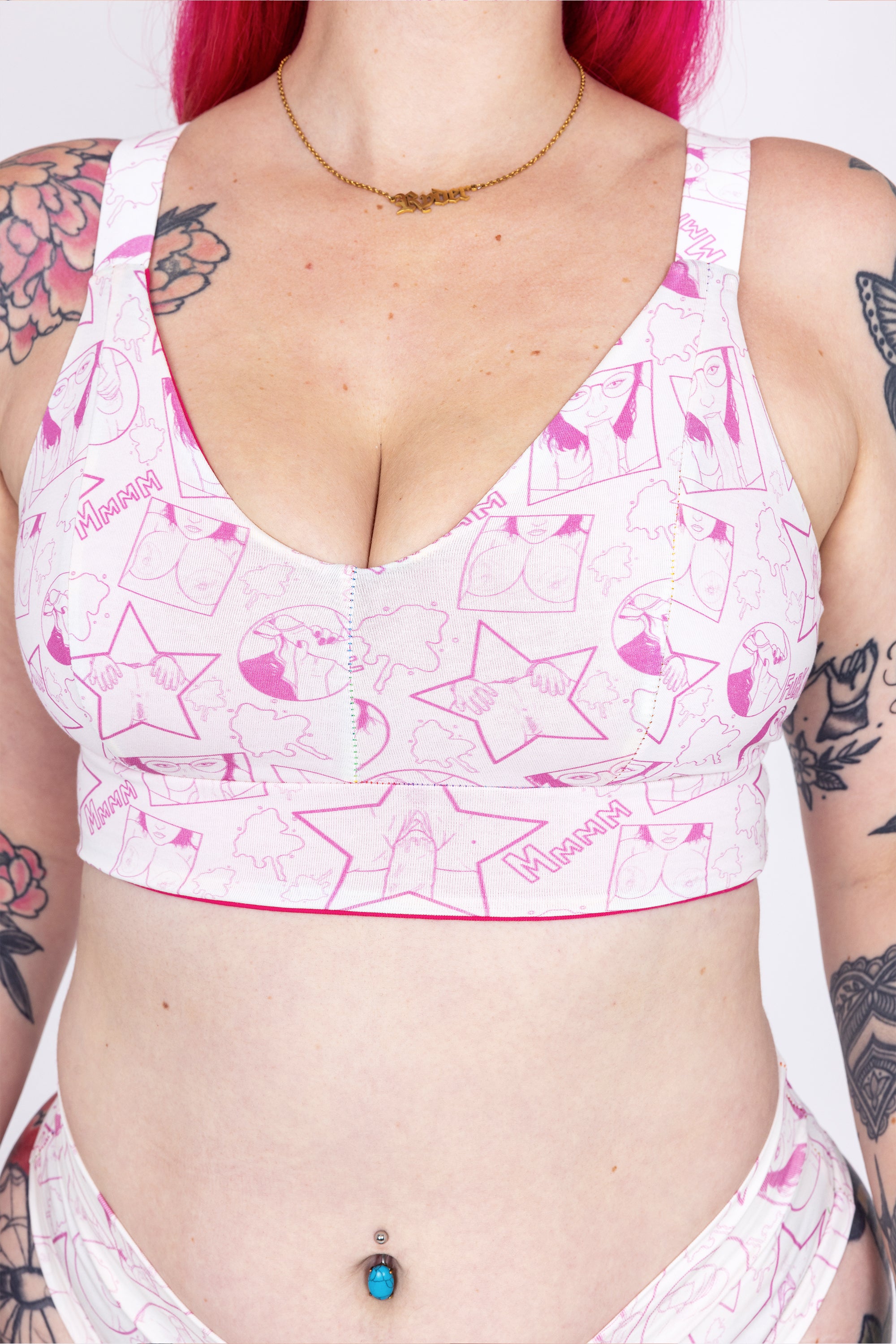 Wilde Mode Comfort Bra | NSFW 18+ Adult Content Print | Organic Cotton