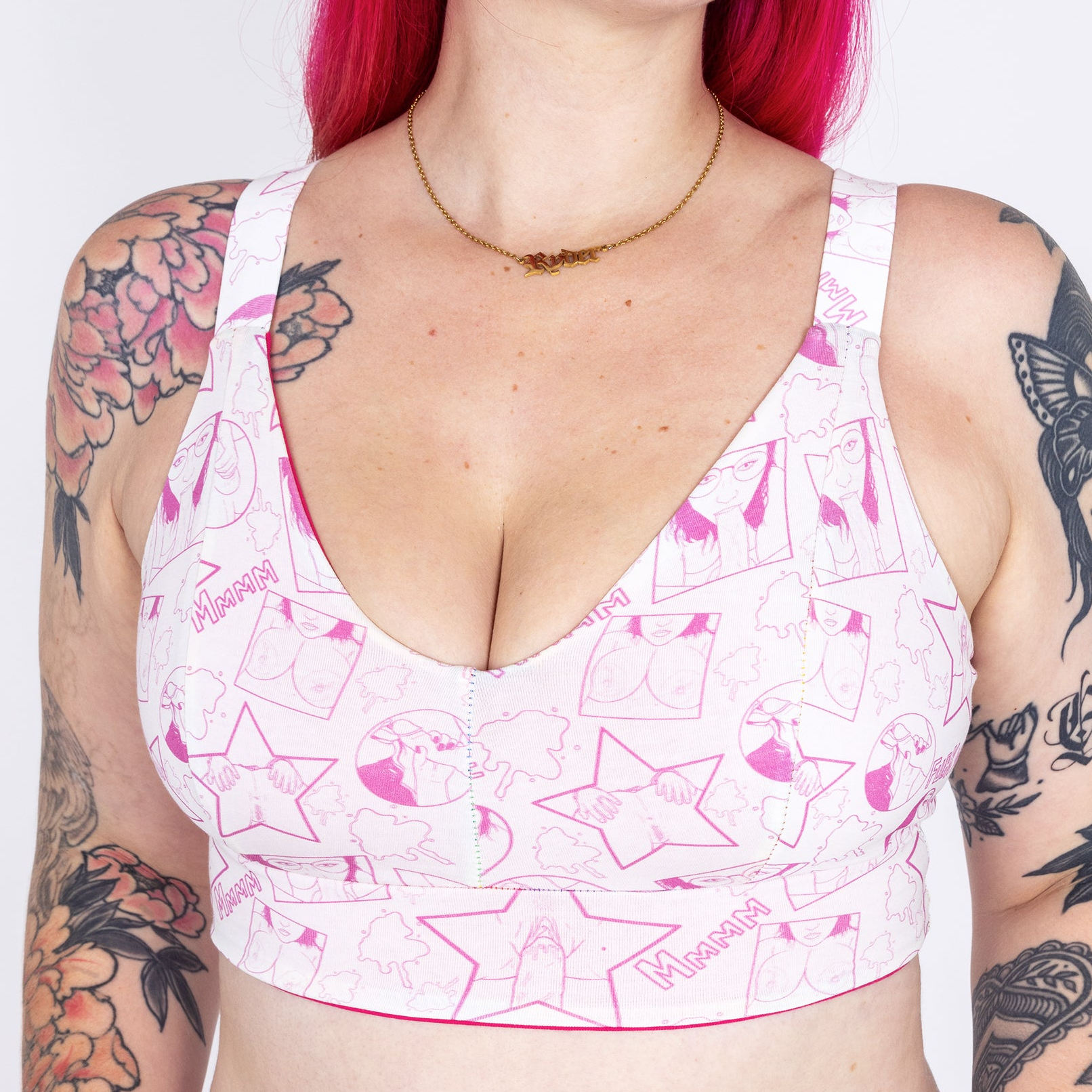 Wilde Mode Comfort Bra | NSFW 18+ Adult Content Print | Organic Cotton