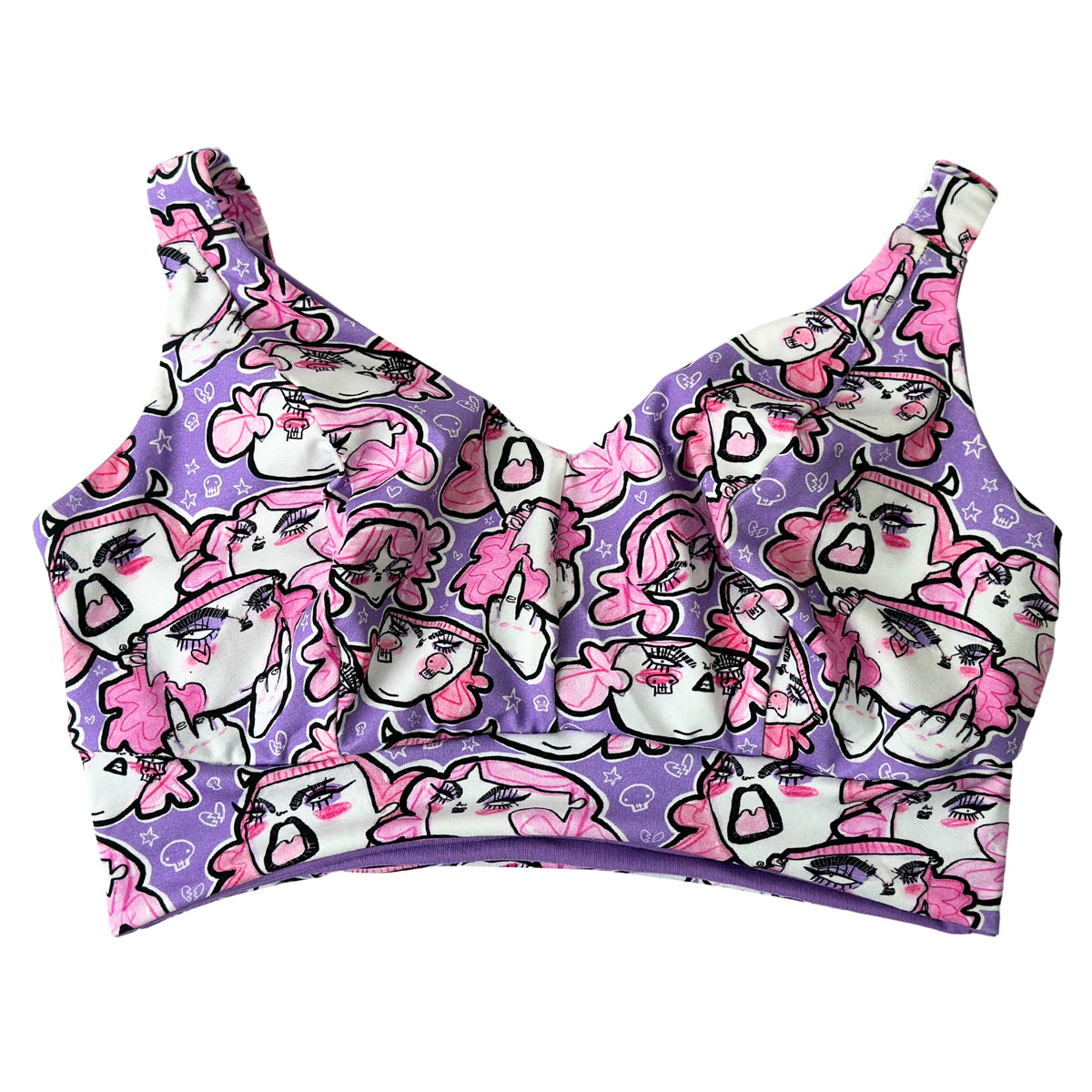 Wilde Mode X Twinkle and Gloom - Angry | Organic Soft Cup Bra | A-O Cup | Made in the UK