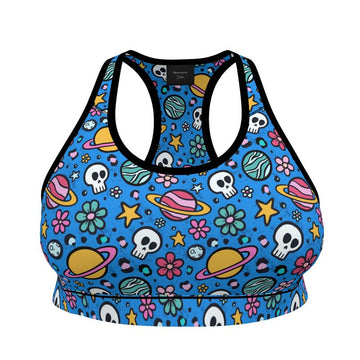 Sports Bralette | Skulls and Planets