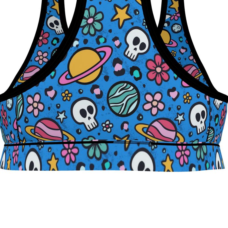 Sports Bralette | Skulls and Planets