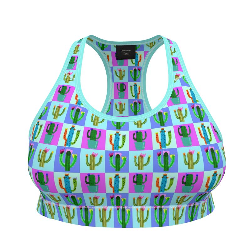 Sports Bra | Cactus Print