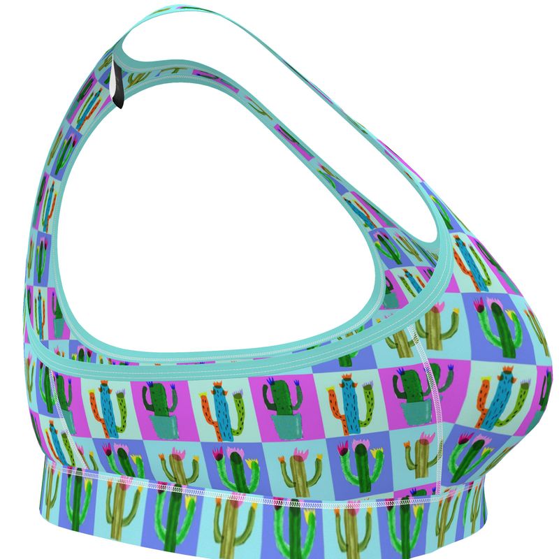 Sports Bralette | Cactus Print