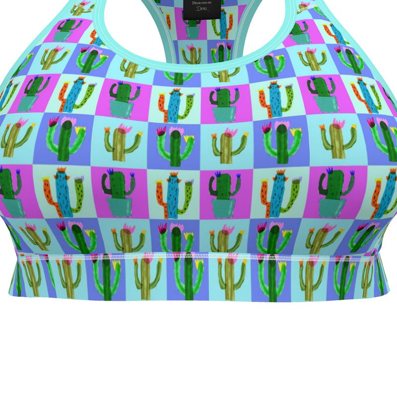 Sports Bralette | Cactus Print