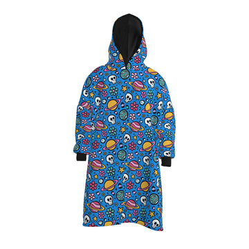 Waterproof Changing Robe | Skulls and Planets | UK Made