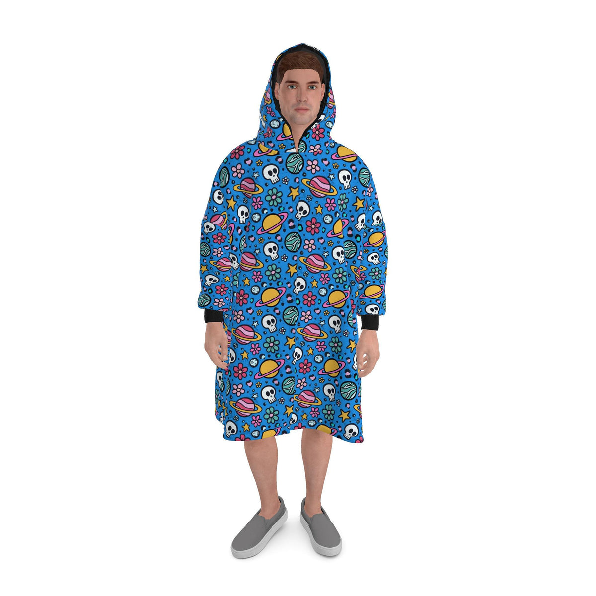 Waterproof Changing Robe | Skulls and Planets | UK Made