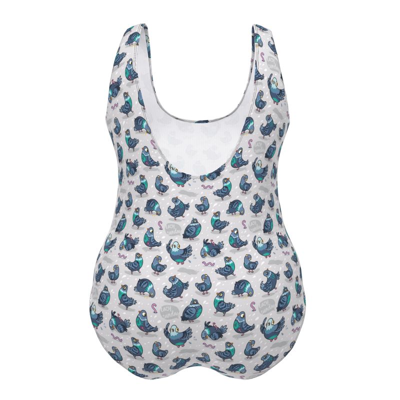 Designer Swimsuit | Summer Pigeons | UK Handmade