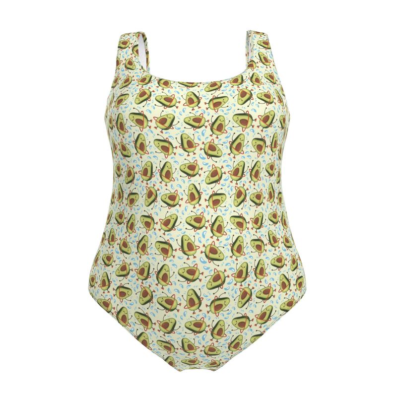 Designer Swimsuit | Summer Cute Avocados | UK Handmade