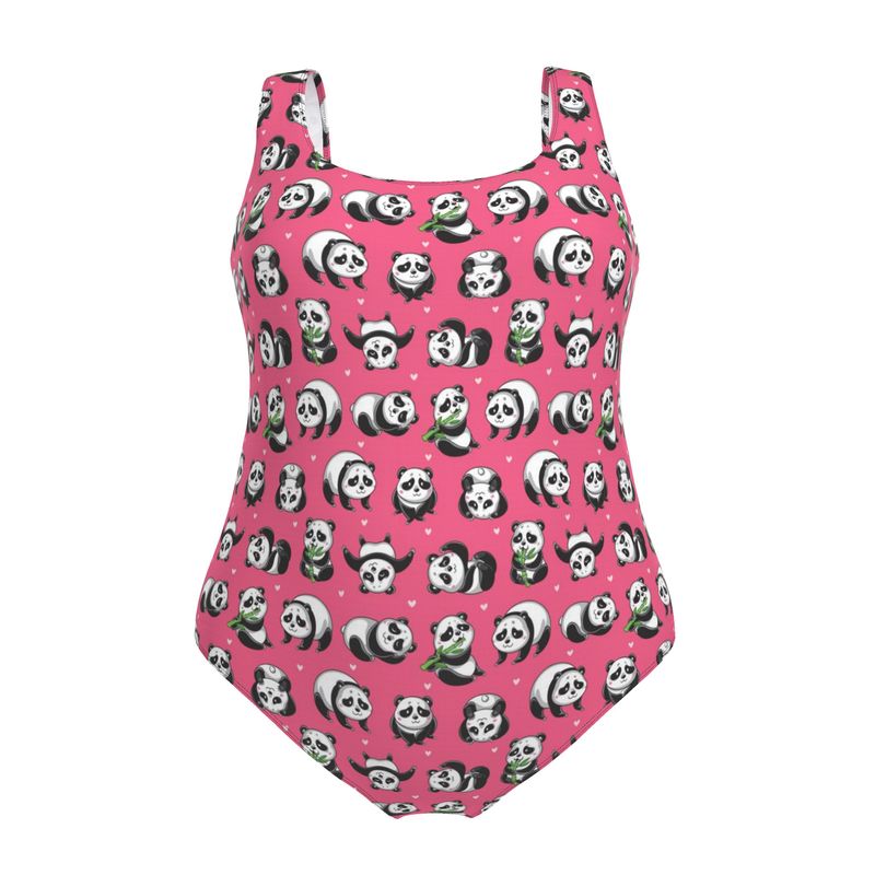 Designer Swimsuit | Summer Cute Pandas | UK Handmade