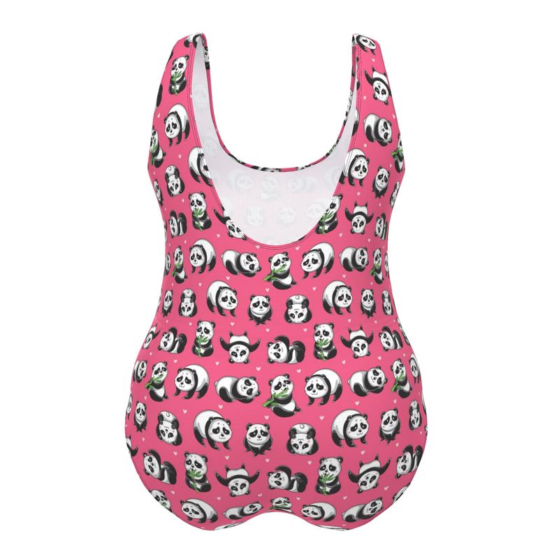 Designer Swimsuit | Summer Cute Pandas | UK Handmade