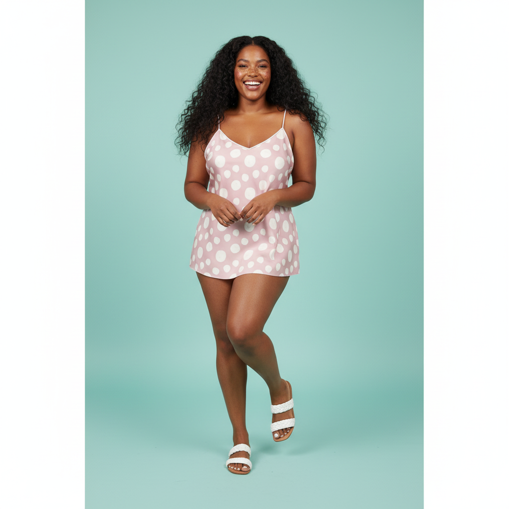 Mini Slip Dress | Pretty Polka Dots | UK MADE