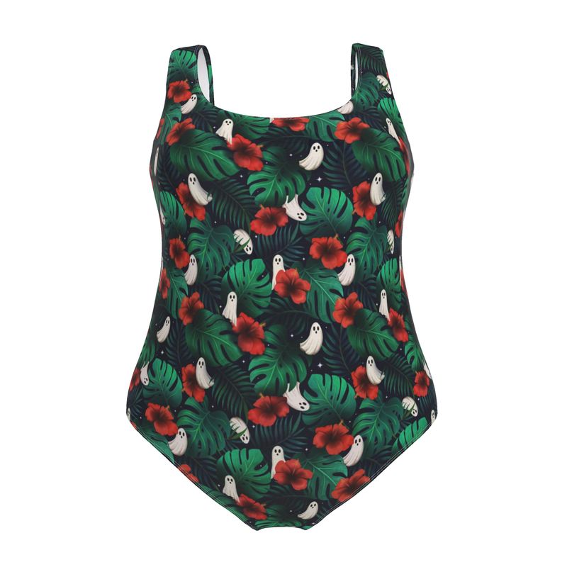 Designer Swimsuit | Spooky Monstera | UK Made