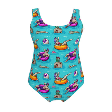 Designer Swimsuit | Summerween Zombie Summer | UK Handmade