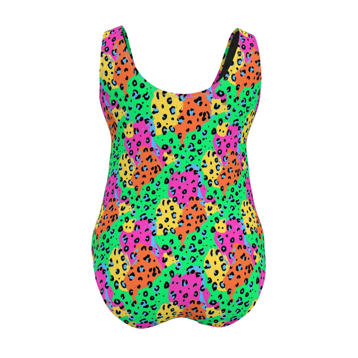 Designer Swimsuit | Neon Swim Safe Leopard Print | UK Handmade