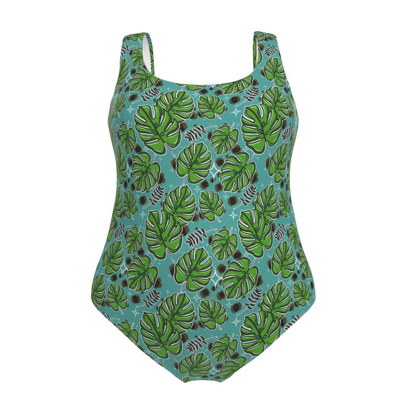 Designer Swimsuit | Monstera Lovers | UK Made