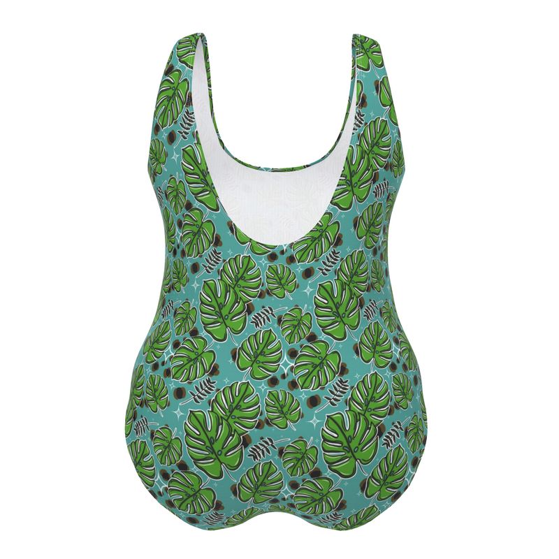 Designer Swimsuit | Monstera Lovers | UK Made