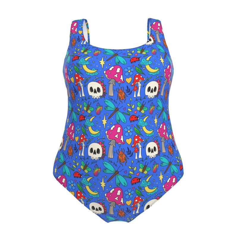 Designer Swimsuit | Summerween Blue | UK Made