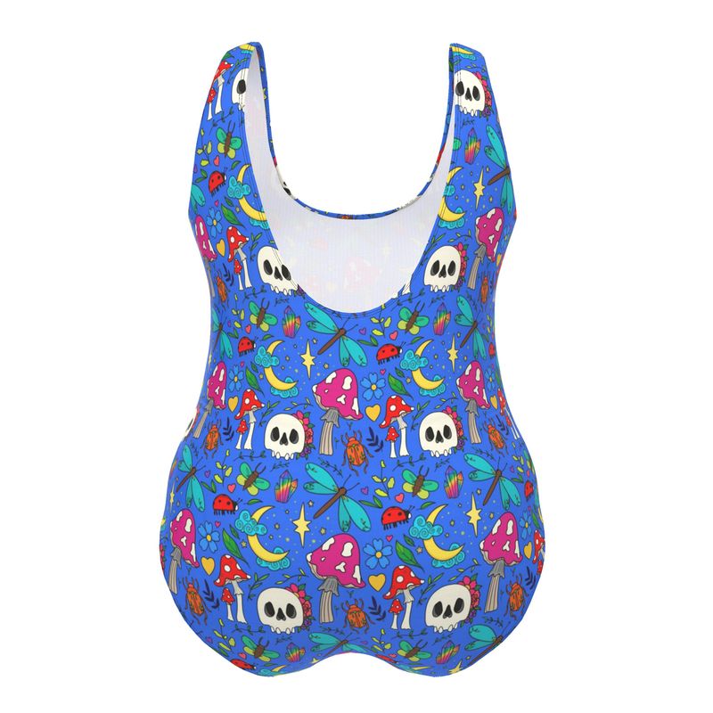 Designer Swimsuit | Summerween Blue | UK Made