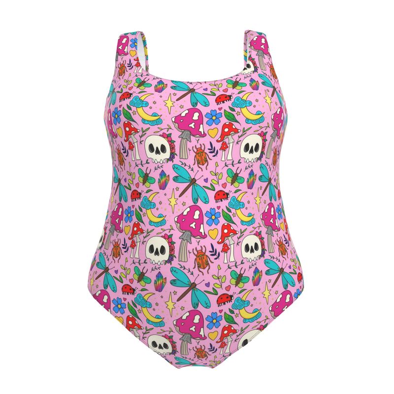 Designer Swimsuit | Bright Spring Pink | UK Made