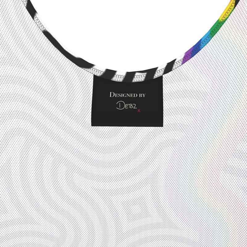 Handmade Swimsuit | Full coverage | Abstract Rainbow | UK Made