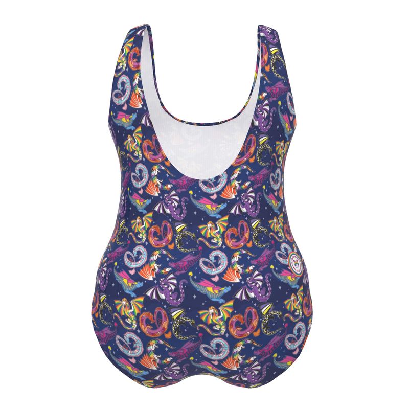 Handmade Swimsuit | Full coverage | Pride Dragons | UK Made