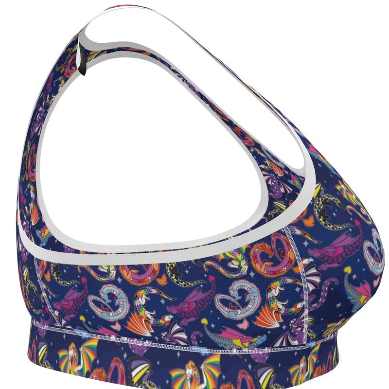 Sports Bra | Wilde Mode Pride Dragons | UK Made