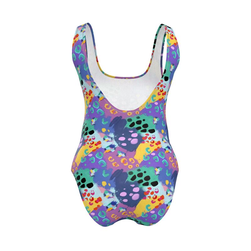 Handmade UK Swimsuit | Sizes 2XS to 7XL | Abstract Leopard Print