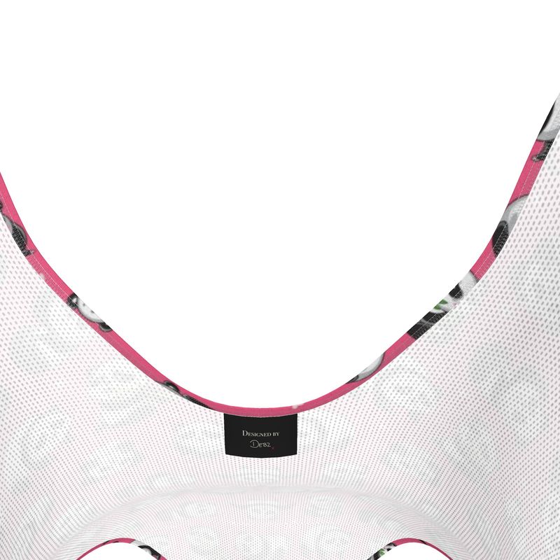 Handmade UK Swimsuit | Sizes 2XS to 7XL | Pandas on Pink