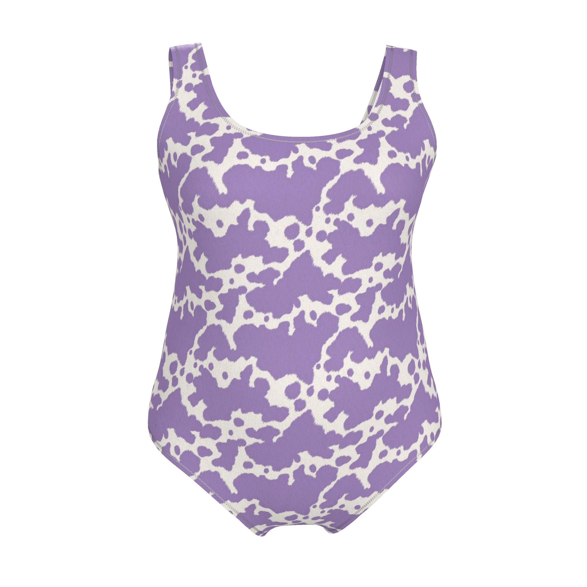 Swimsuit | Lilac Cow Print | UK Made | 2XS - 7XL