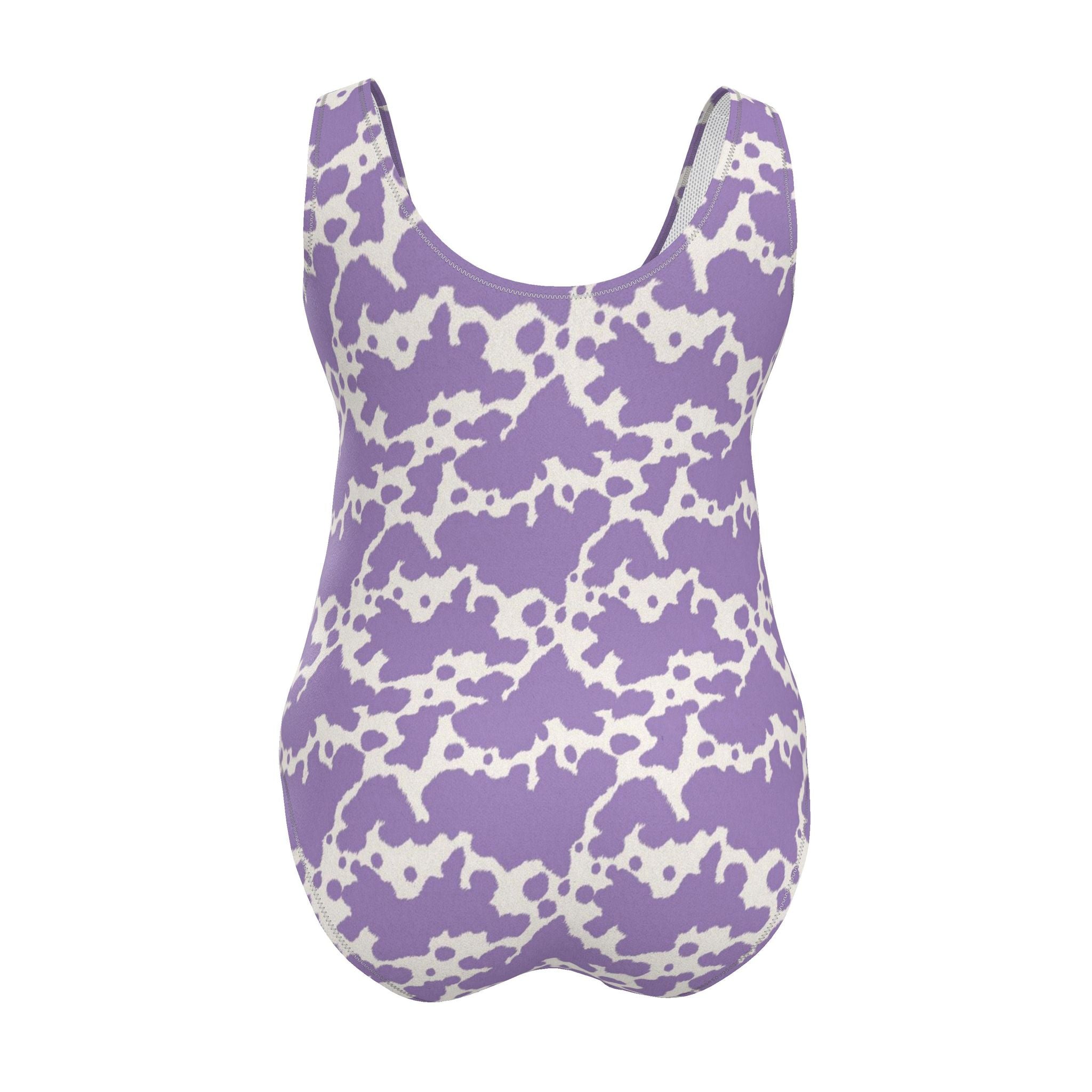 Swimsuit | Lilac Cow Print | UK Made | 2XS - 7XL