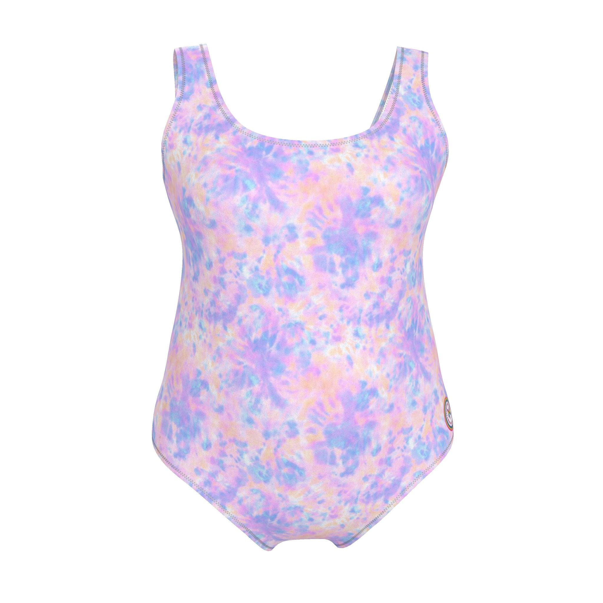 Swimsuit | Pastel Watercolour Print | UK Made | 2XS - 7XL