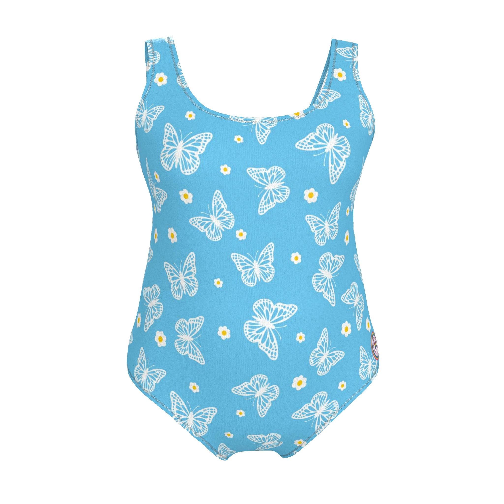 Swimsuit | Pretty Butterflies and Daisies Print | UK Made | 2XS - 7XL