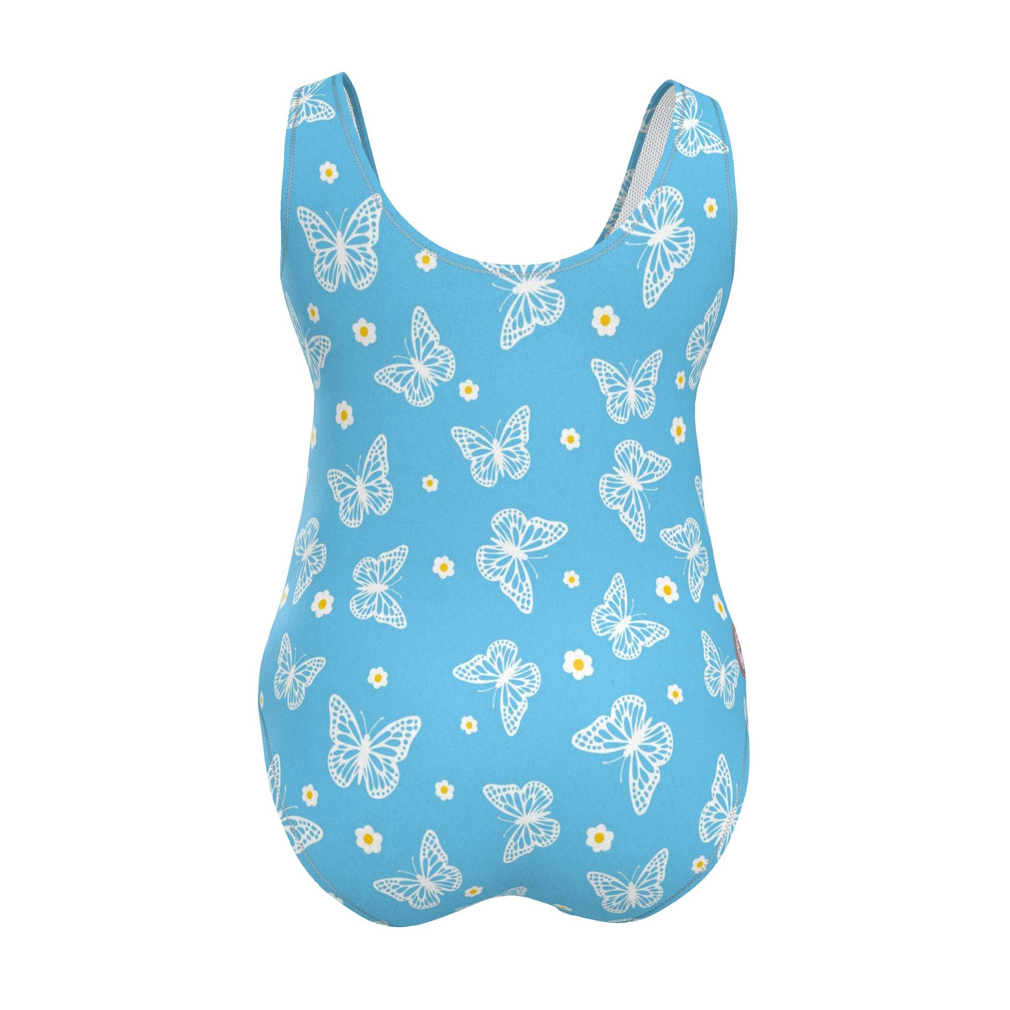 Swimsuit | Pretty Butterflies and Daisies Print | UK Made | 2XS - 7XL