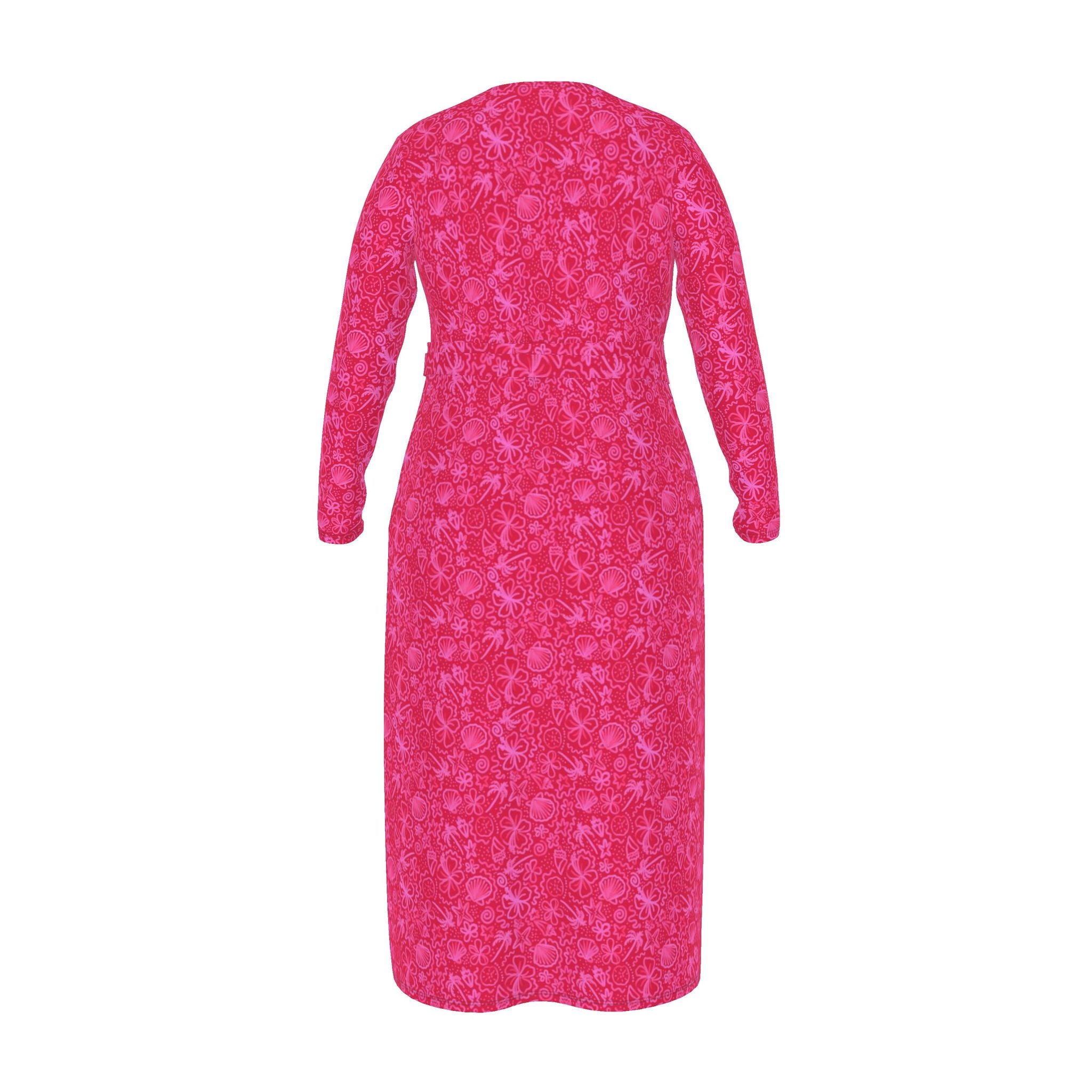 Handmade to Order in the UK | Wrap Dress | Summer Seashells Print