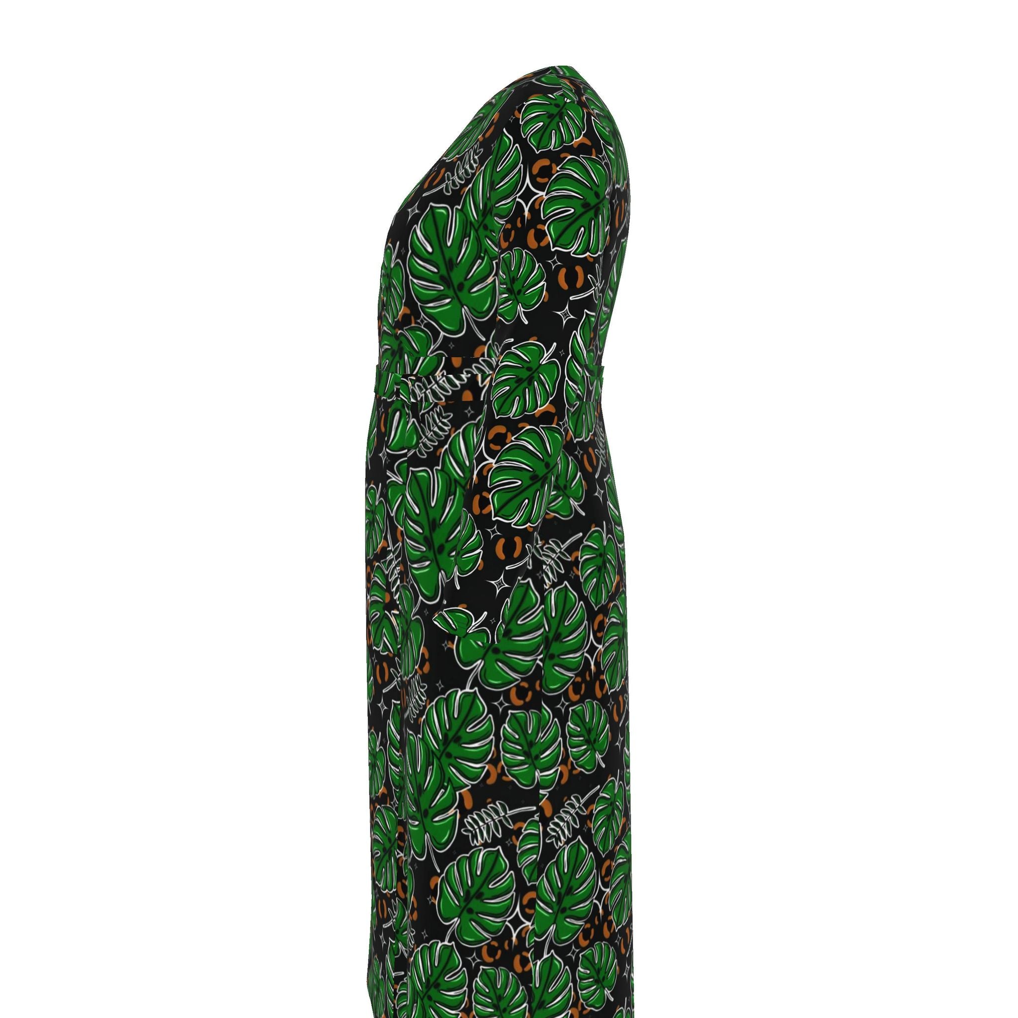 Monstera Plants | Wrap Dress | Made to Order