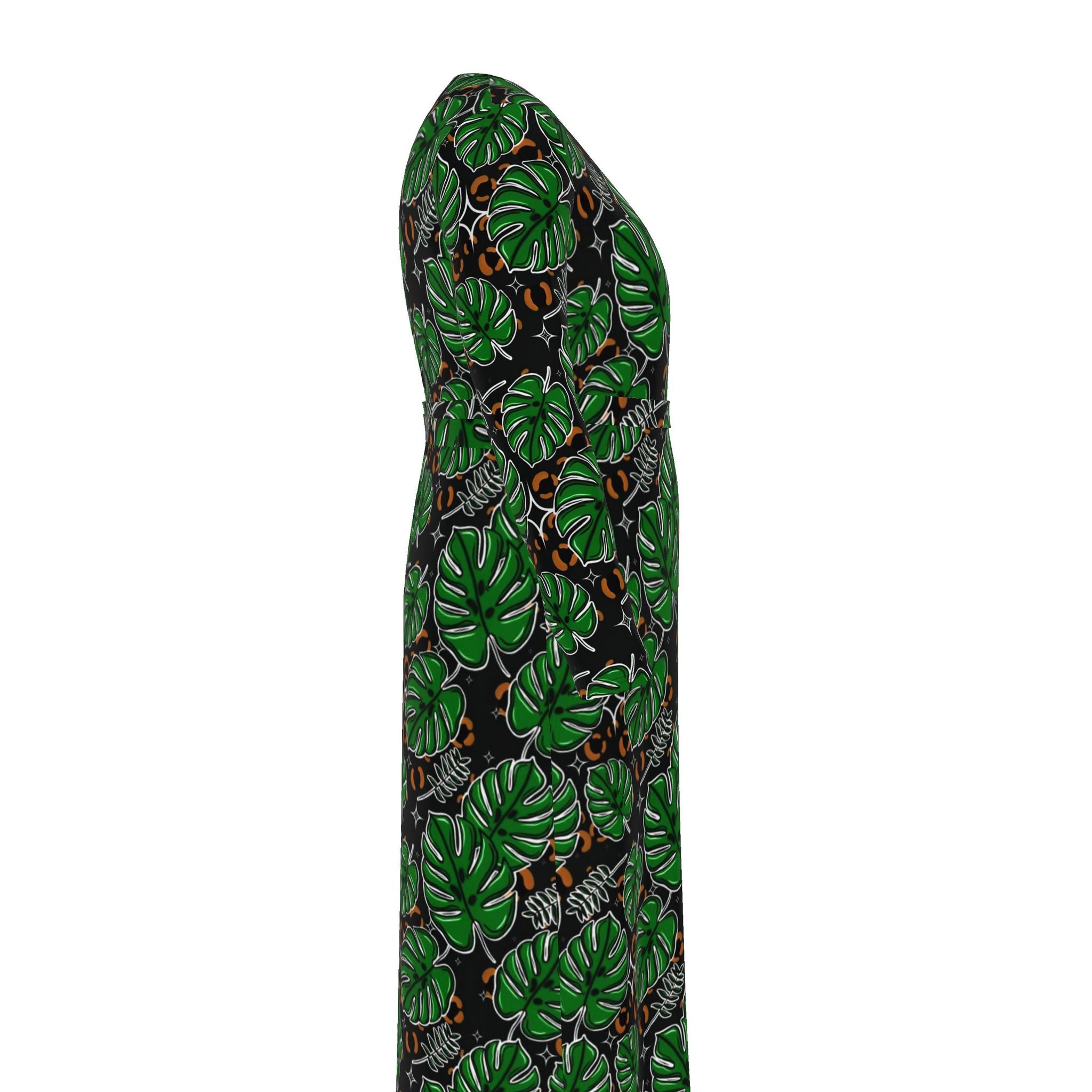 Monstera Plants | Wrap Dress | Made to Order