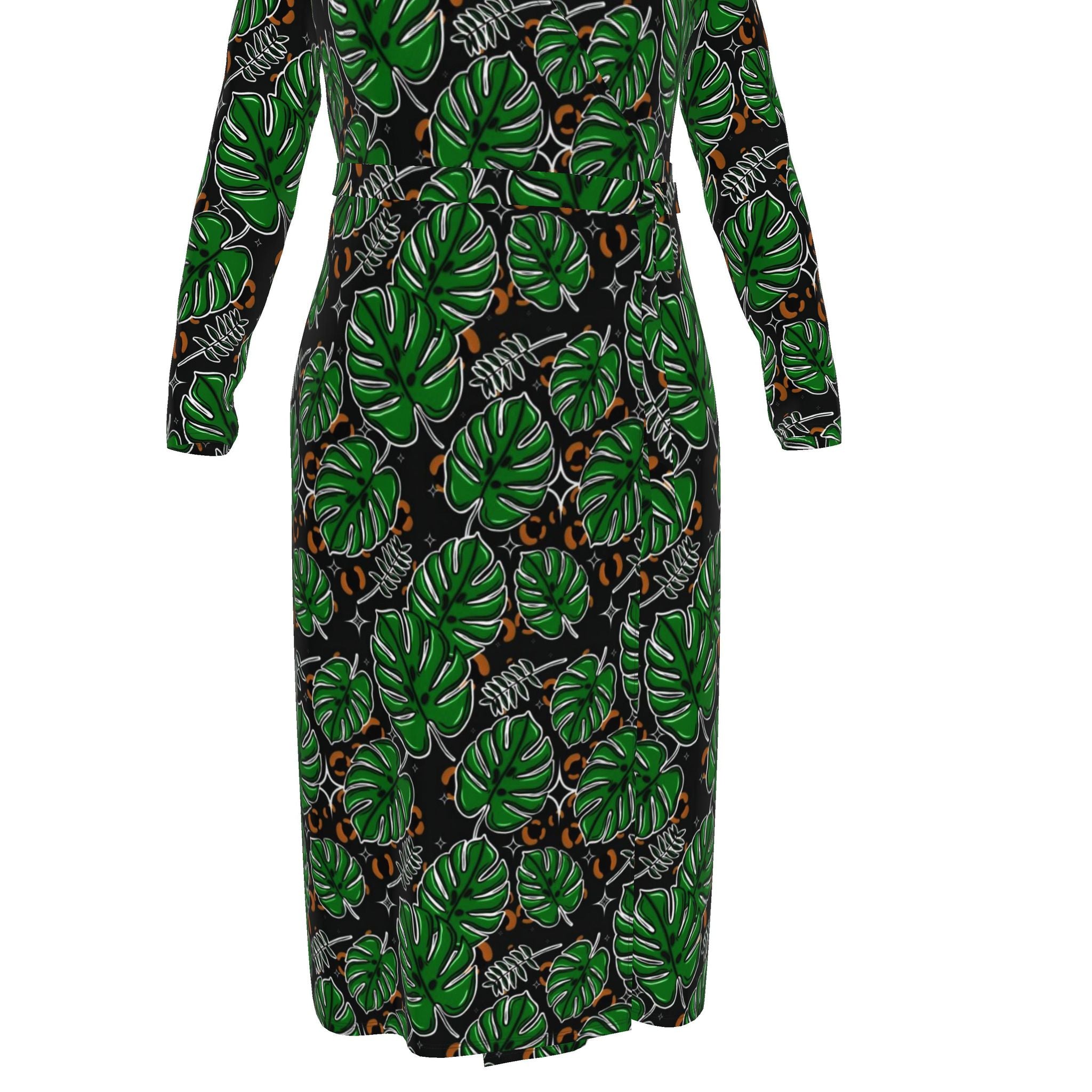 Monstera Plants | Wrap Dress | Made to Order
