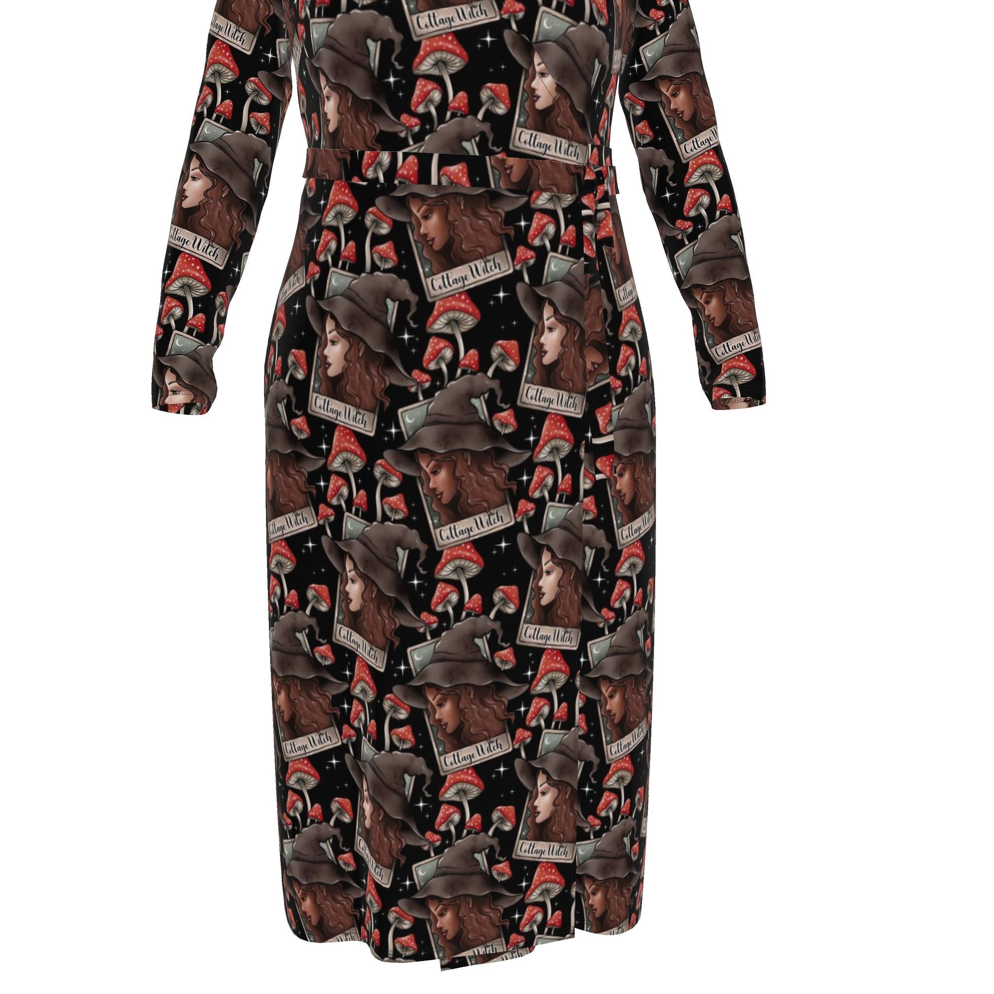 Cottage Witch and Toadstools | Wrap Dress | Made to Order | UK 4-20
