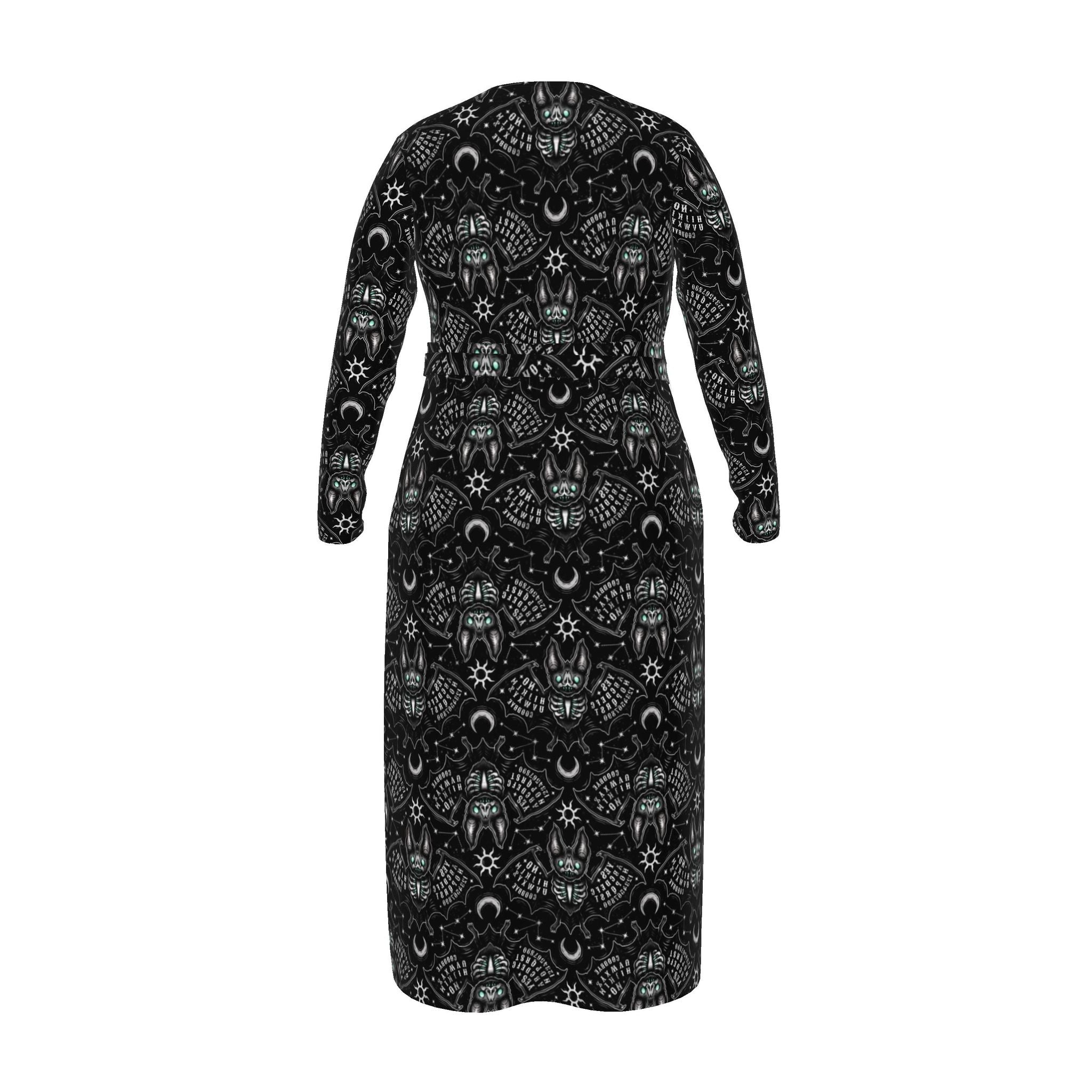 Ouija Bats Gothic Wrap Dress | Made to Order | UK 4-20