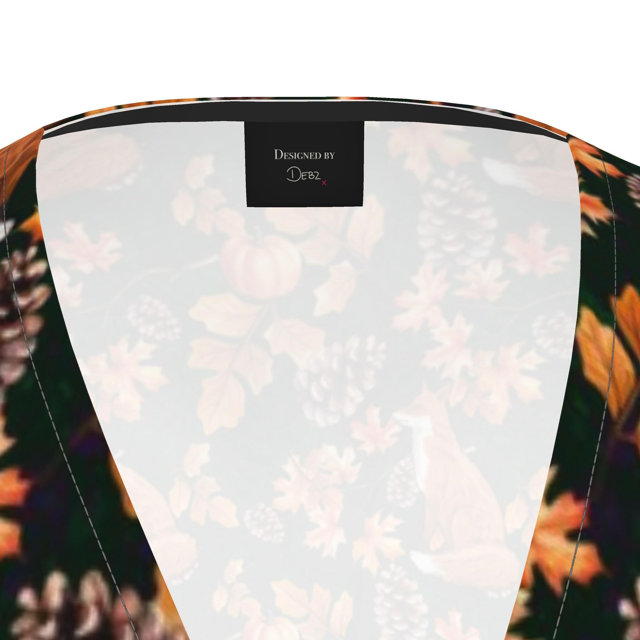 Autumn Foxes and Pumpkins | Wrap Dress | Handmade to Order