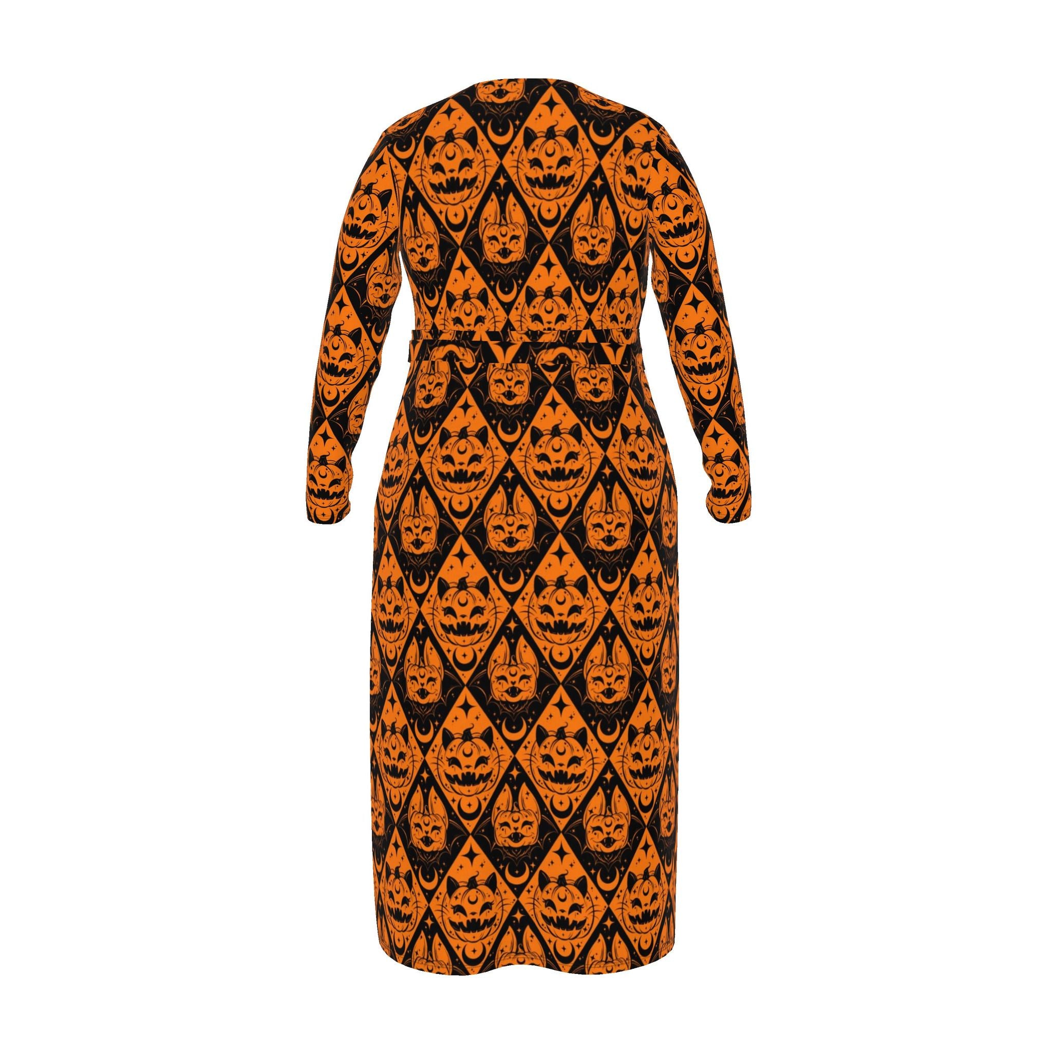 Wrap Dress | Halloween Bats and Cats | Made to Order in the UK