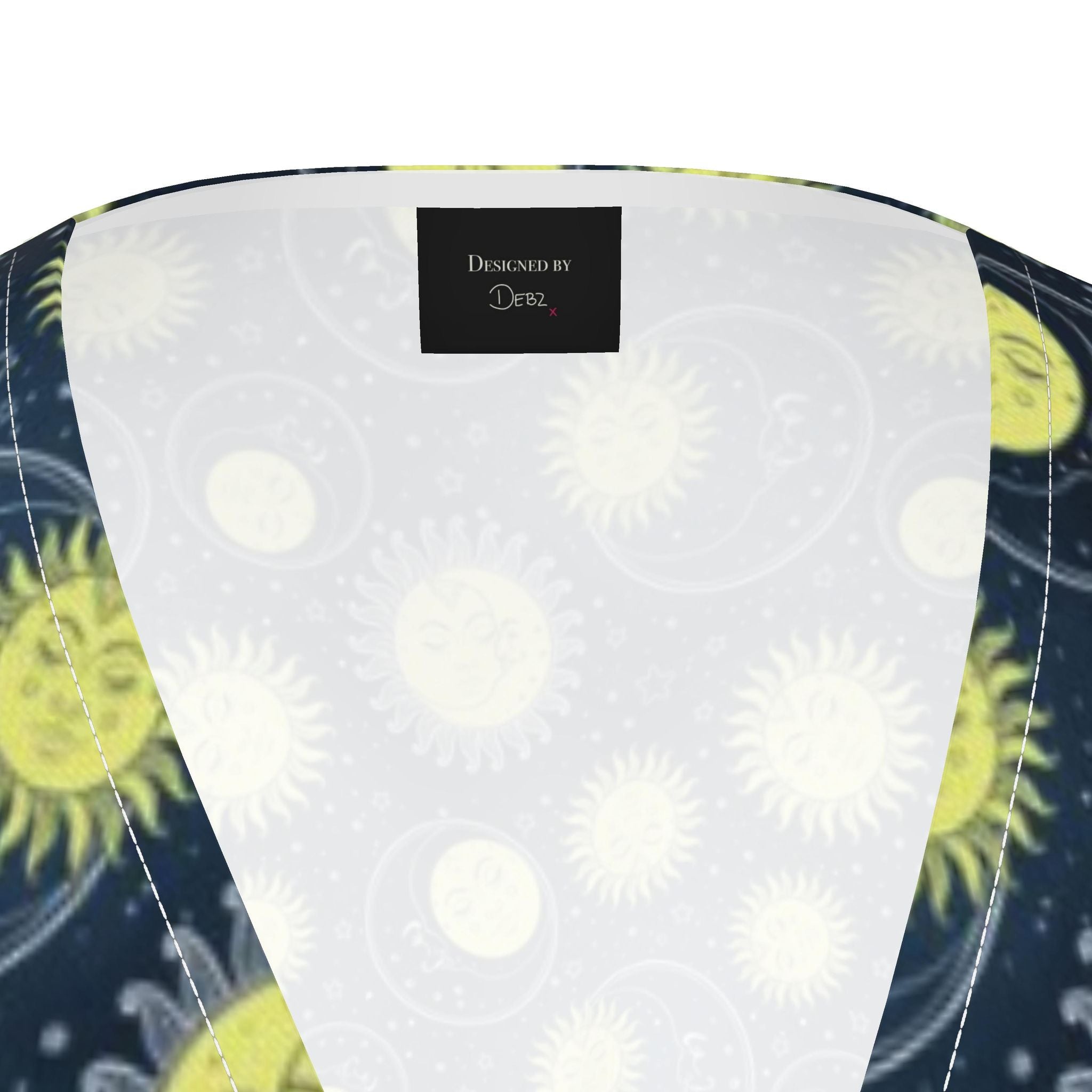 Wrap Dress | 90s Retro Sun and Moons | Made to Order in the UK