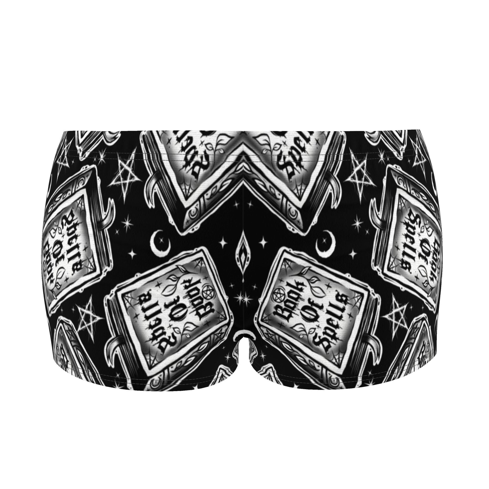 Book of Spells | Gothic Swim Shorts | Super Short | Handmade in UK | XXS–7XL