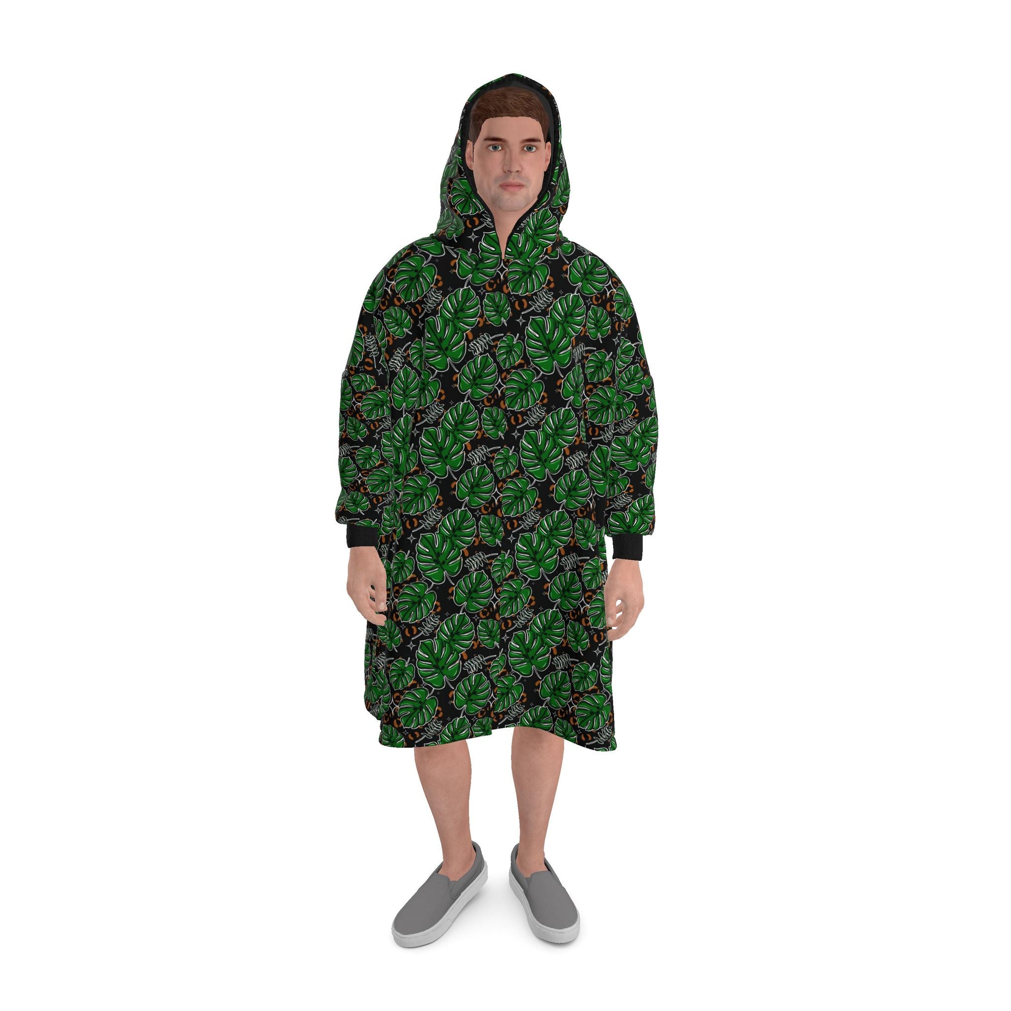 Waterproof Changing Robe | Monstera | Tropical Leaf Print | Made to Order