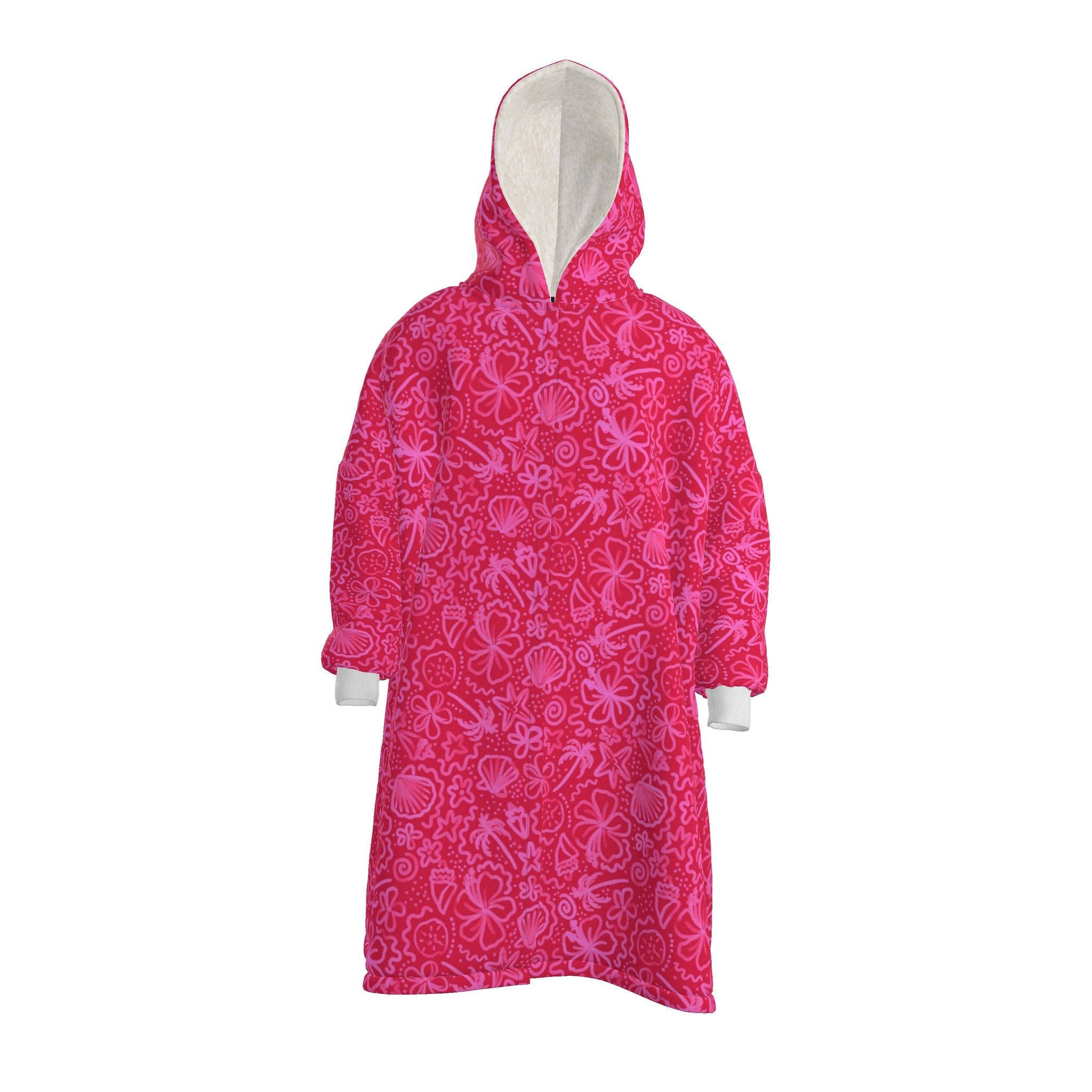 Waterproof Changing Robe | Seaside Delight | Bright Pink | Made to Order