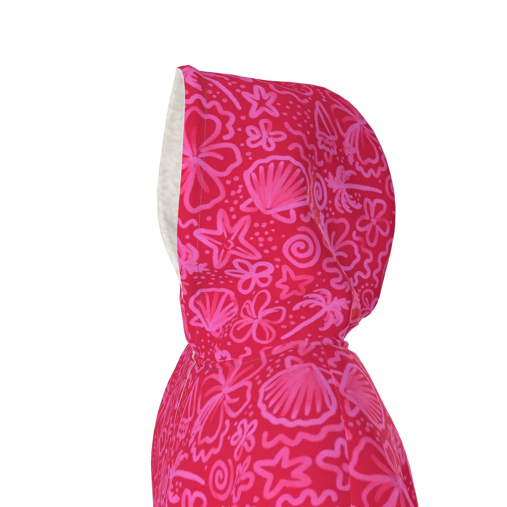 Waterproof Changing Robe | Seaside Delight | Bright Pink | Made to Order