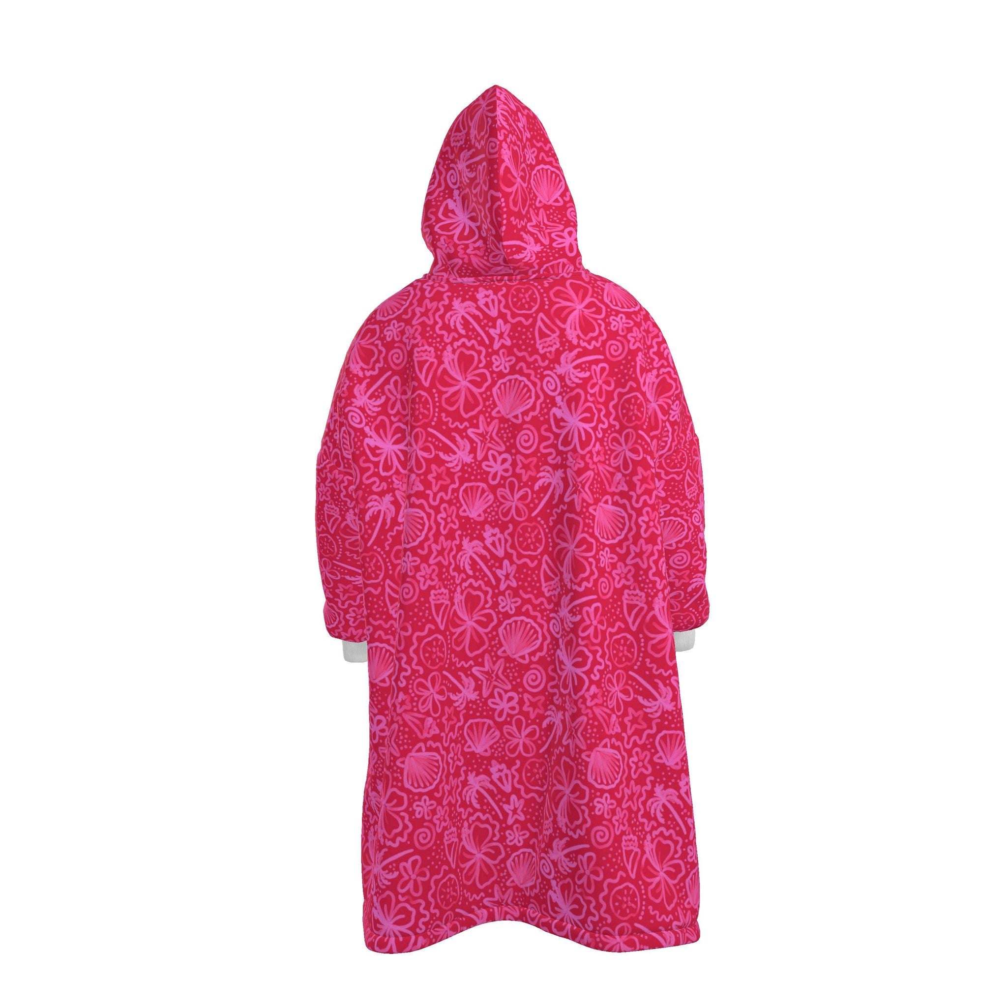 Waterproof Changing Robe | Seaside Delight | Bright Pink | Made to Order