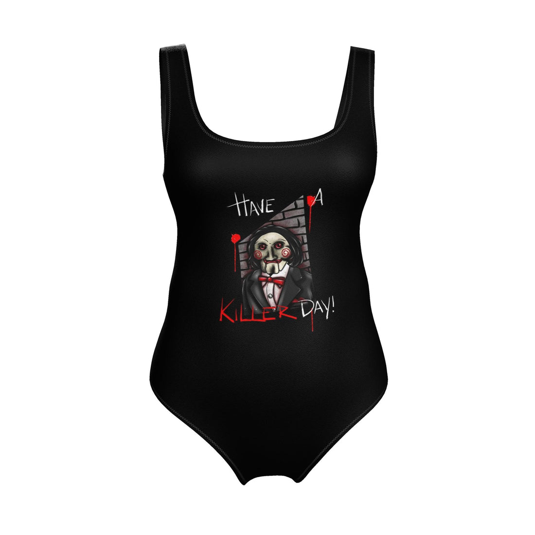 Contrado One-Piece Swimsuit from The Killer Series, Series 3, featuring a Jigsaw pattern in recycled Lycra fabric.