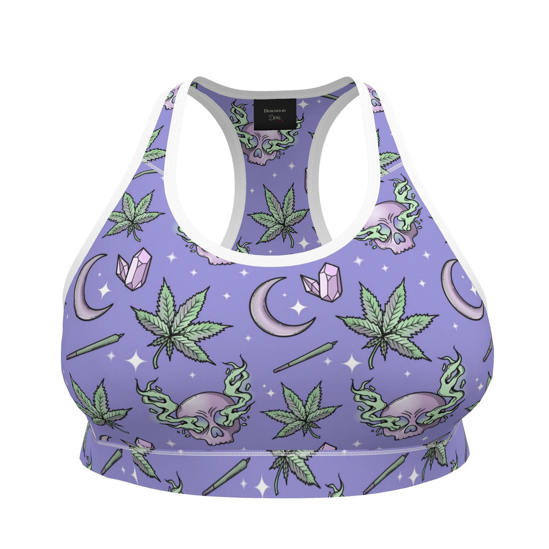Contrado Hazy Jane sports bra in pastel colors, featuring a snug fit and breathable fabric for active wear.
